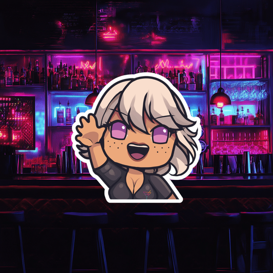 Mary Waving Vinyl Sticker