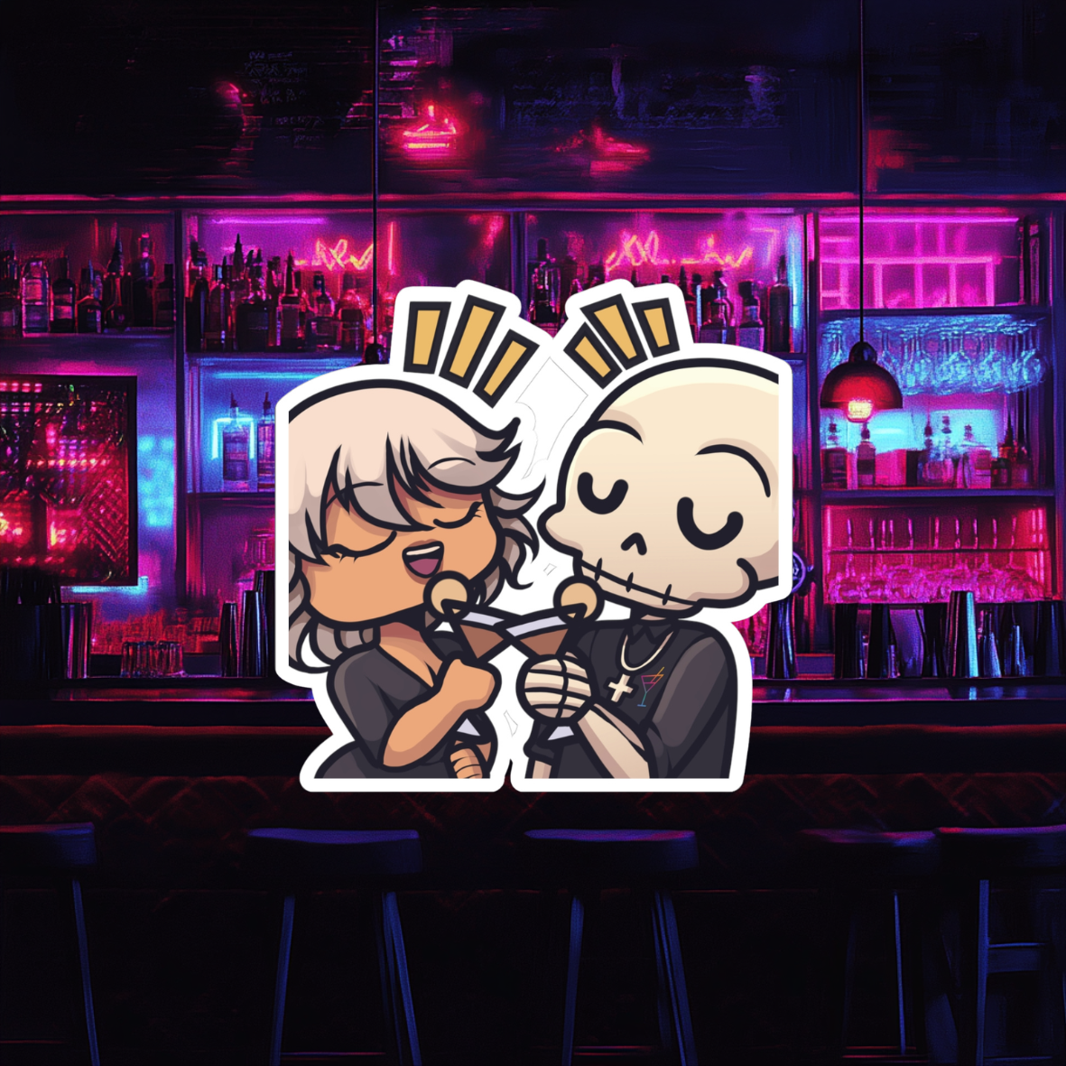 Cheers to us Vinyl Sticker