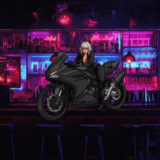 Night Ride Vinyl Sticker
